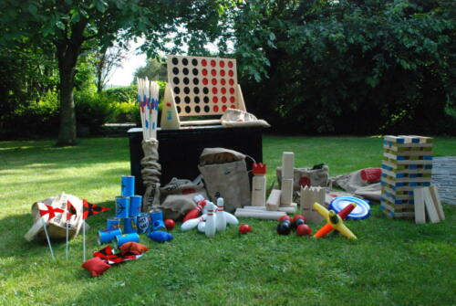  Familie-speelkoffer voor feestjes met maxi houten spelen
