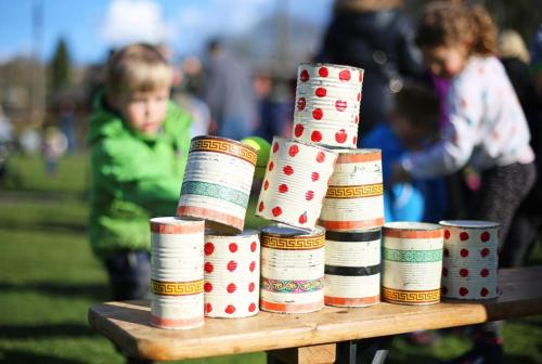blikken gooien familie speelkoffer babarkoffers kinderfeest